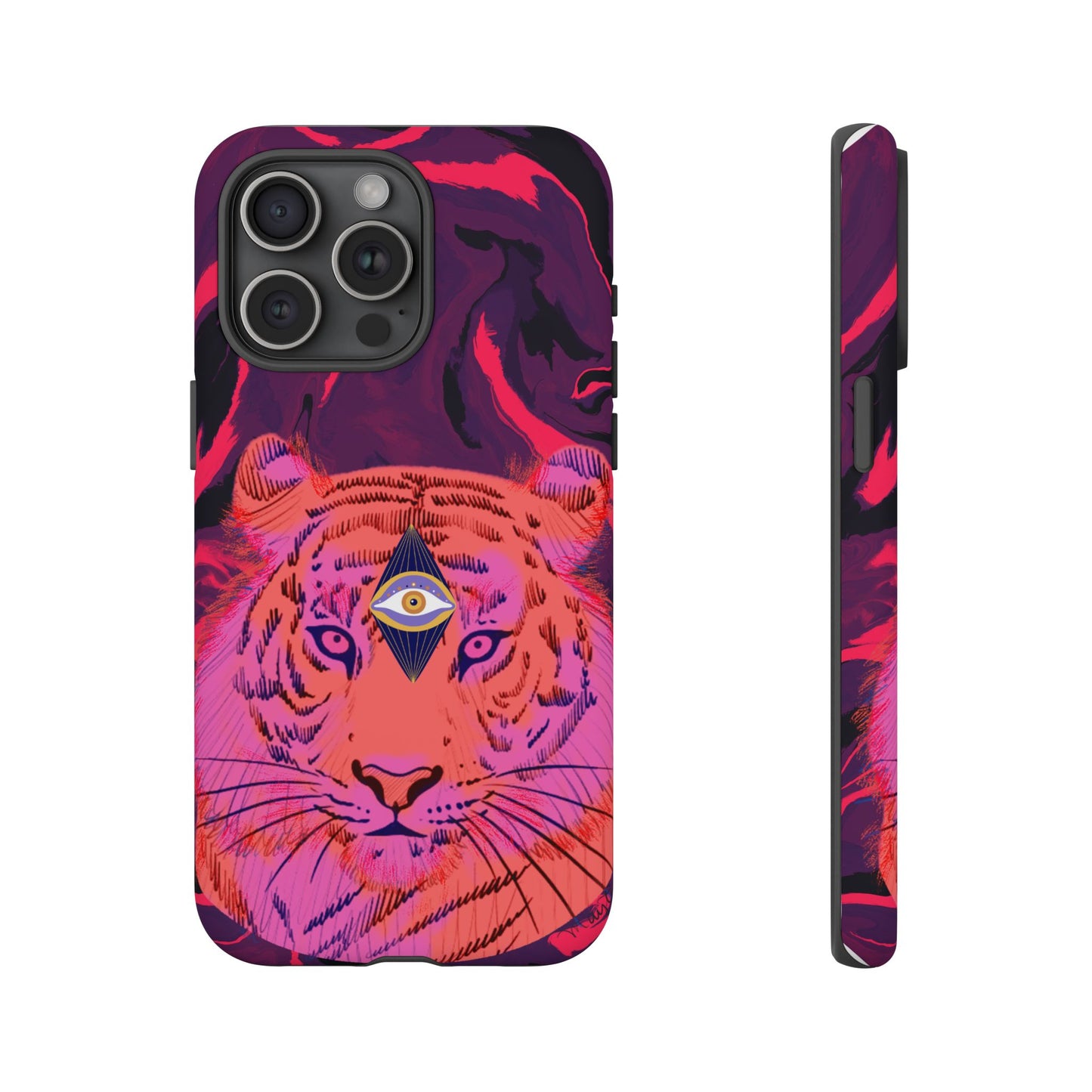 Third-Eye Cosmic Tiger iPhone Tough Case Design