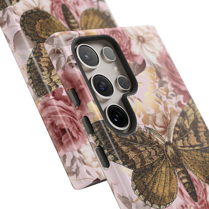 Vintage Butterfly Design Tough Phone Cases - iPhone, Samsung Galaxy, and Google Pixel