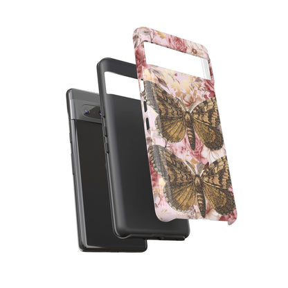 Vintage Butterfly Design Tough Phone Cases - iPhone, Samsung Galaxy, and Google Pixel