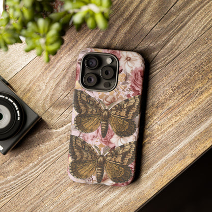 Vintage Butterfly Design Tough Phone Cases - iPhone, Samsung Galaxy, and Google Pixel