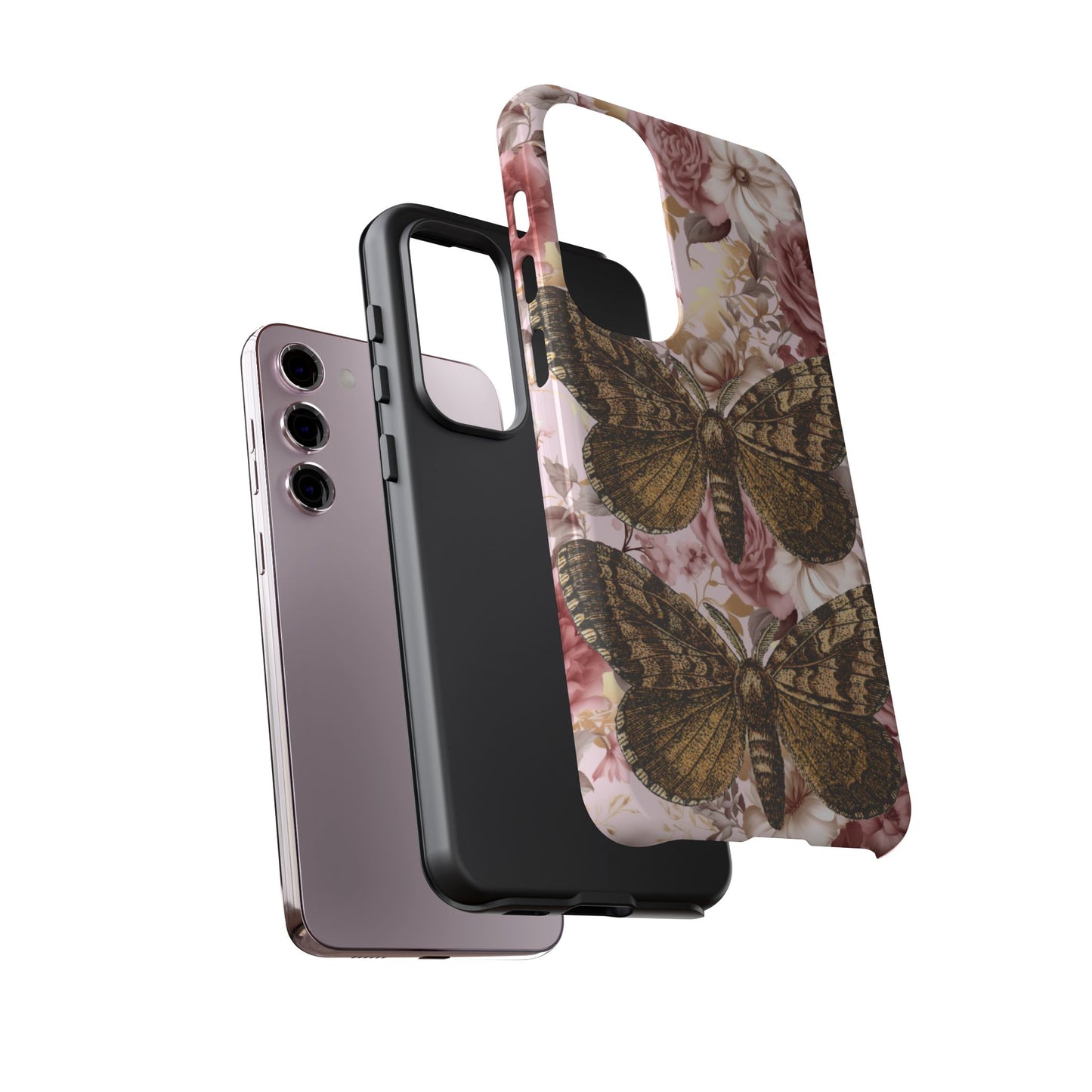 Vintage Butterfly Design Tough Phone Cases - iPhone, Samsung Galaxy, and Google Pixel