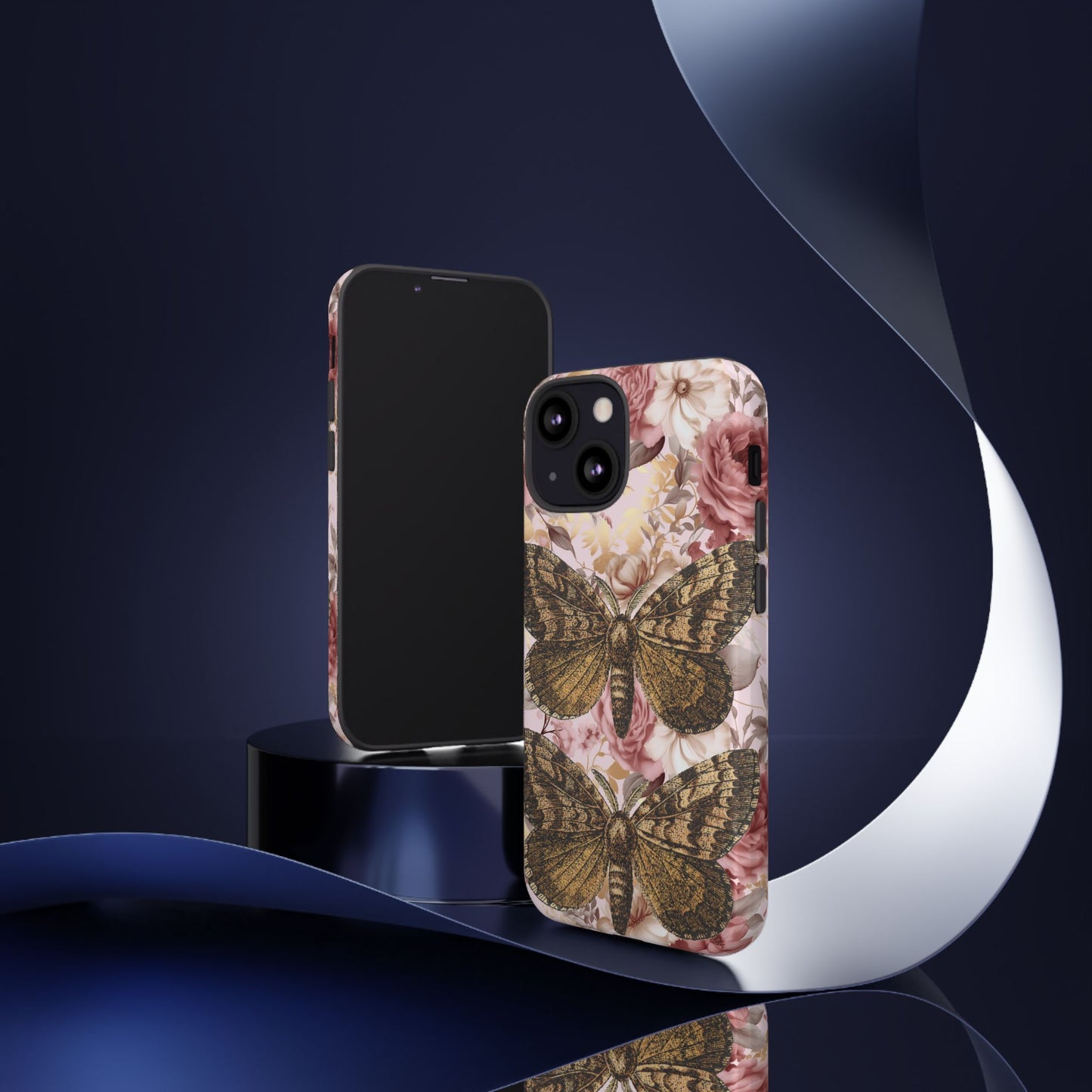 Vintage Butterfly Design Tough Phone Cases - iPhone, Samsung Galaxy, and Google Pixel