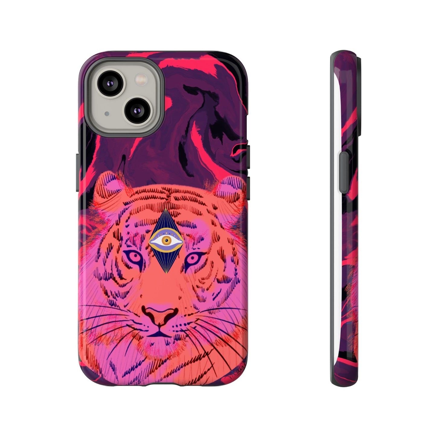 Third-Eye Cosmic Tiger iPhone Tough Case Design