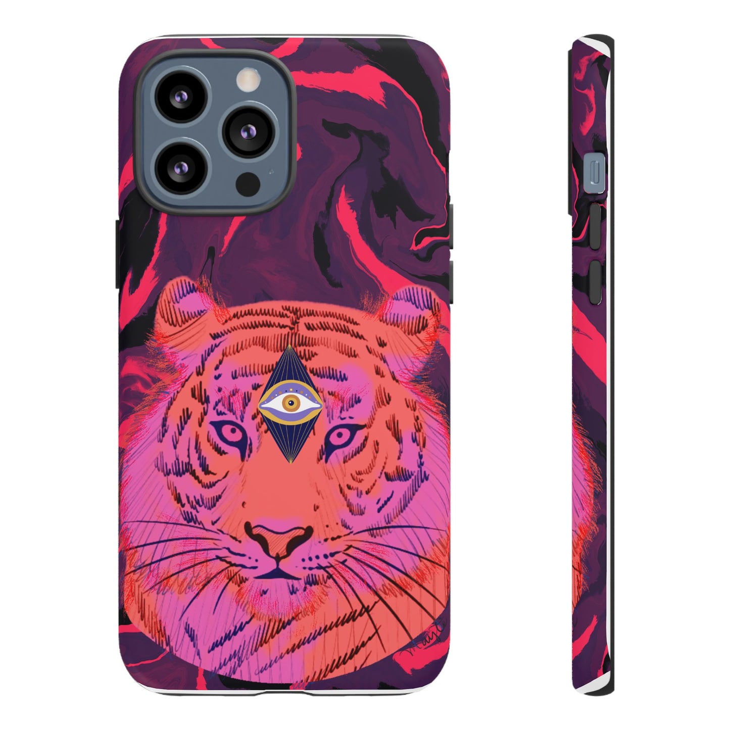 Third-Eye Cosmic Tiger iPhone Tough Case Design