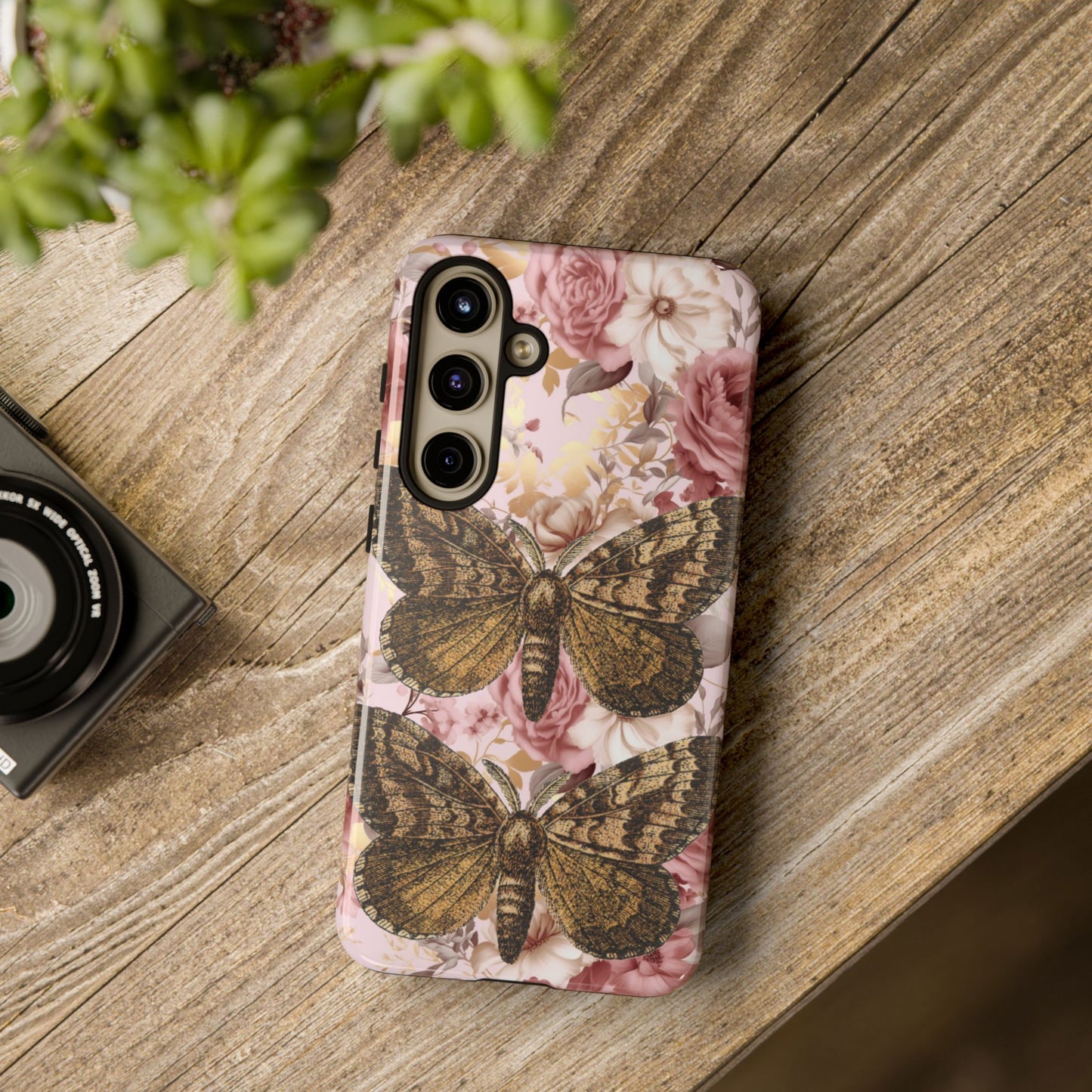 Vintage Butterfly Design Tough Phone Cases - iPhone, Samsung Galaxy, and Google Pixel