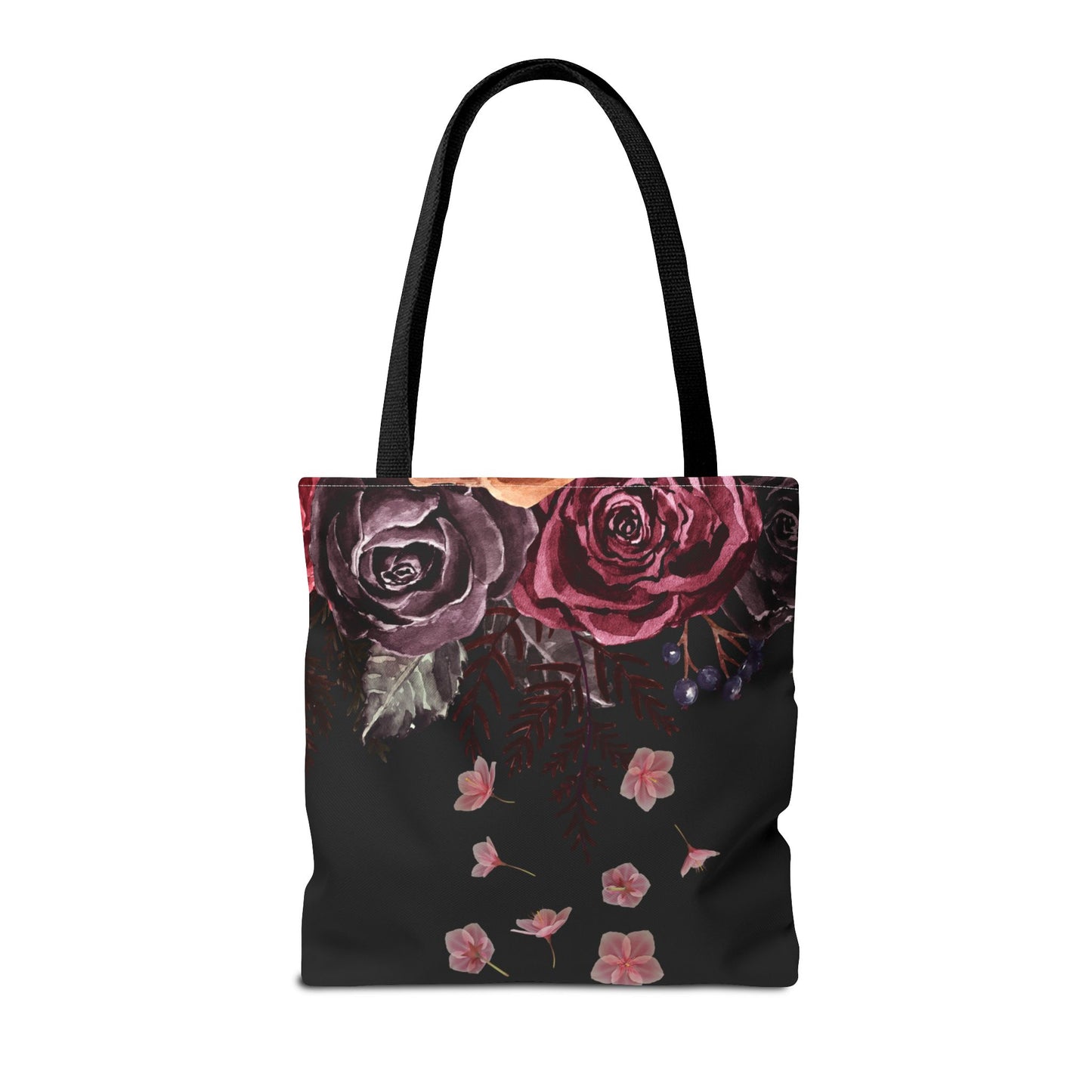 "From Shadows, New Blooms Emerge" Tote-Bag with gothic flower design