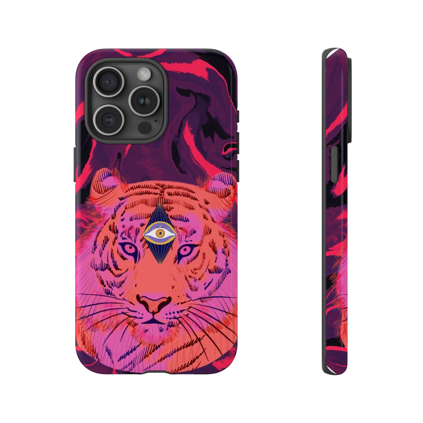 Third-Eye Cosmic Tiger iPhone Tough Case Design