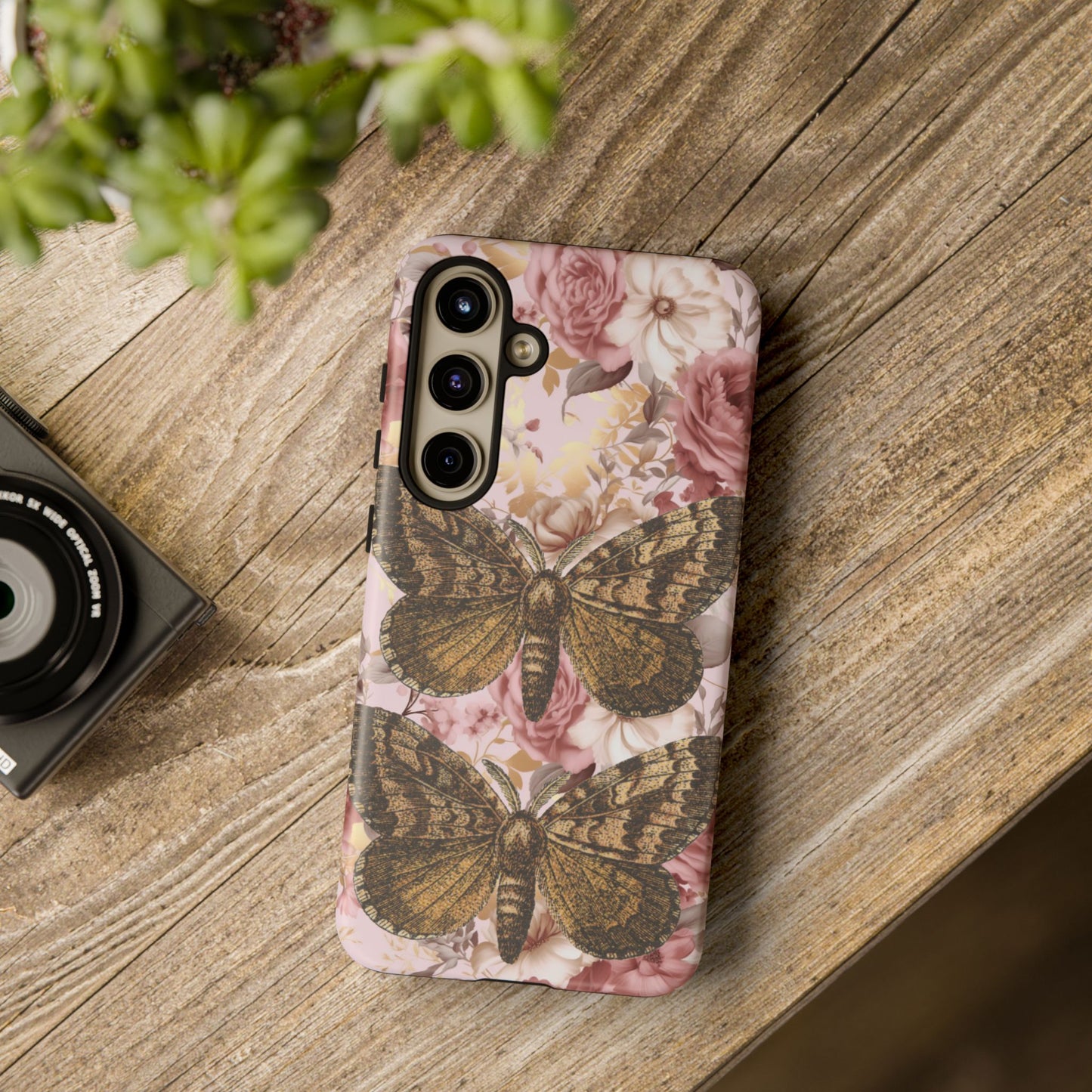 Vintage Butterfly Design Tough Phone Cases - iPhone, Samsung Galaxy, and Google Pixel