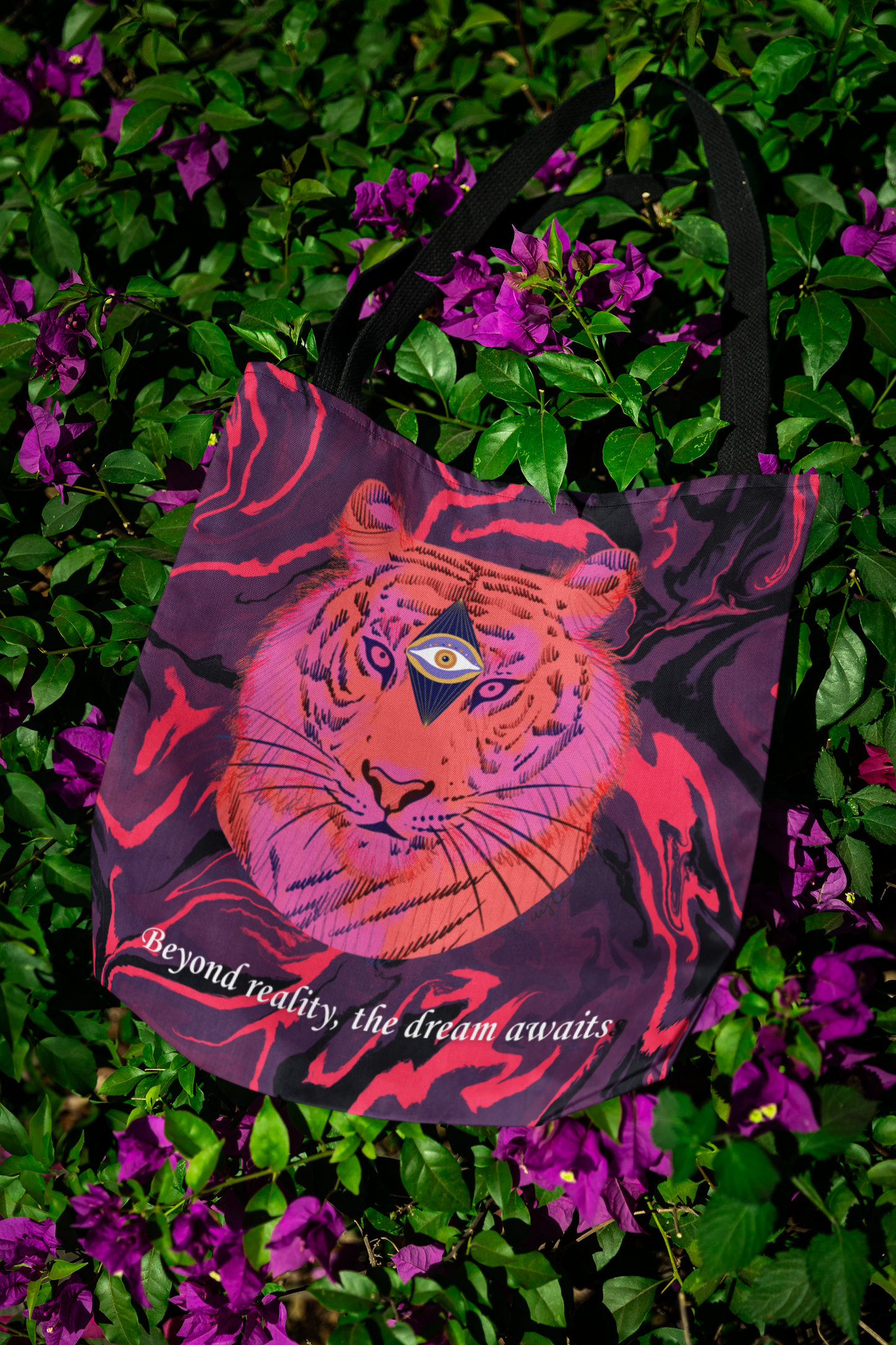 Third Eye Cosmic Tiger Tote Bag – Stylish & Unique